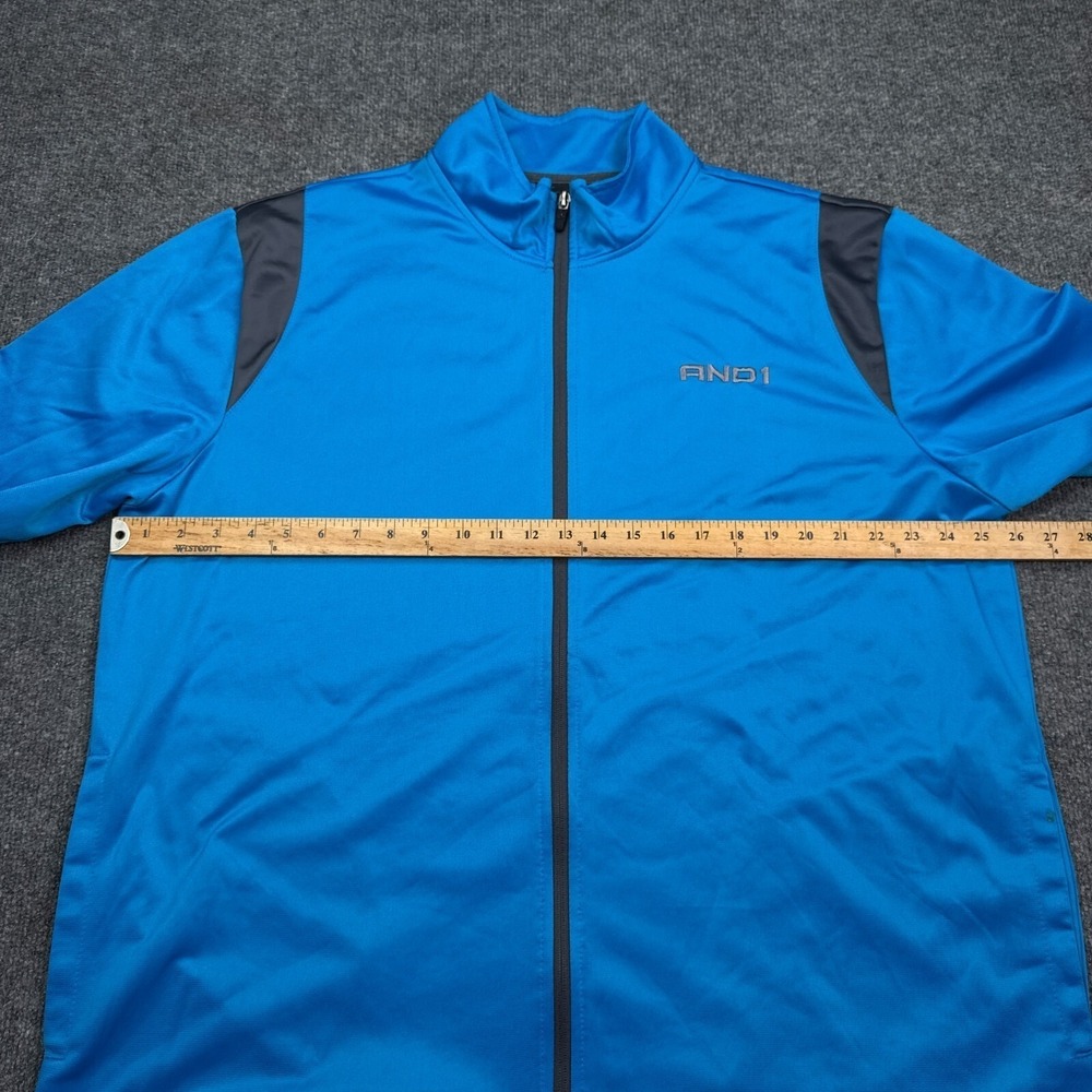Vintage Y2K AND1 Lightweight Jacket Mens Size 2XLβ XXL Blue Full Zip Embroidered - Picture 13 of 15